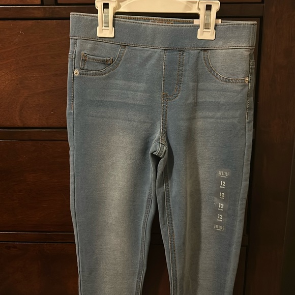 Justice Slim Mid Rise Jeans Leggings - Picture 1 of 4
